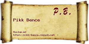 Pikk Bence névjegykártya
