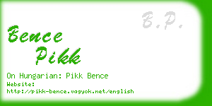 bence pikk business card